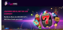 ¡Consigue CLP $600.000 y 200 giros gratis con Vegas Kings Casino!