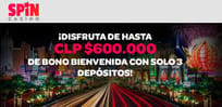 ¡Recibe hasta CLP $600.000 con el bono de Spin Casino!