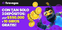 ¡Consigue hasta CLP $550.000 + 10 giros gratis en FireVegas!