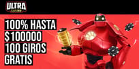 ¡Reclama el bono de Ultra Casino hasta CLP $100.000 y 100 giros gratis!