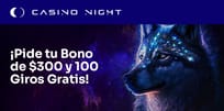 ¡Obtén USD $300 y 100 giros gratis con el bono de Casino Night!