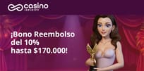 Casino Infinity te Hace un Reembolso del 10% como Bono de Bienvenida: ¡hasta $170.000!